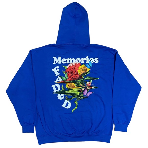 Civil Regime by Darc Sport Men's Faded Memories Hoodie Sweatshirt - Royal Blue - Picture 1 of 2